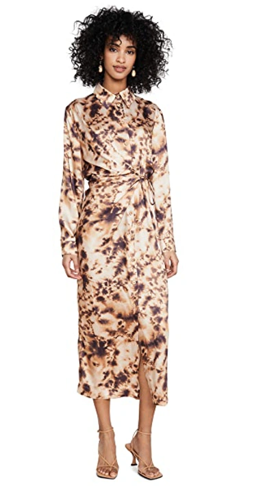 Shop Nanushka Bisso Dress In Tie Dye Print