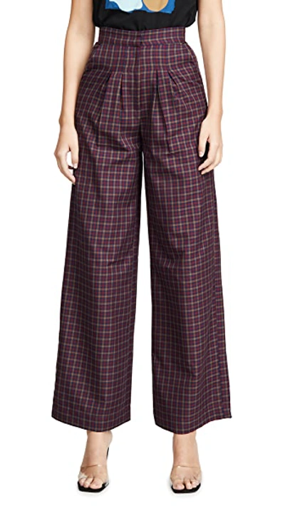 Shop Paper London Gladys Trousers In Autunno Check