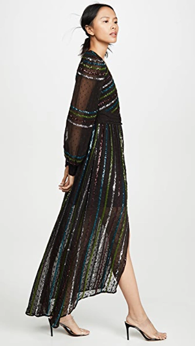 Shop Rococo Sand Sequin Long Dress In Black