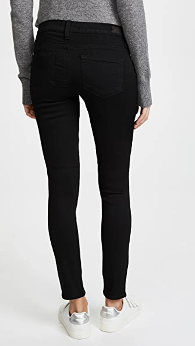 Paige Verdugo Mid Rise Maternity Skinny Jeans In Black Shadow In Black Shadow