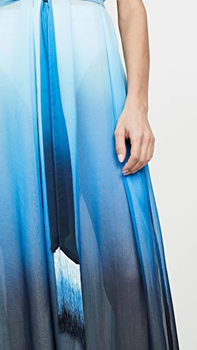 Shop Jonathan Simkhai Ombre Halter Maxi Dress In Midnight Ombre