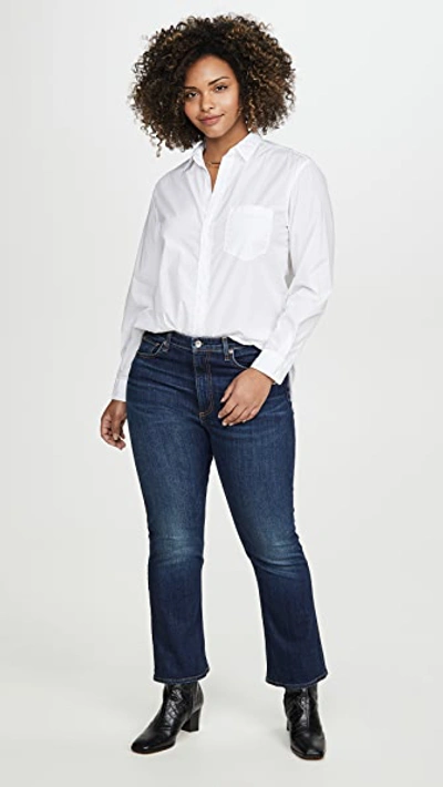 Shop Rag & Bone Nina High-rise Ankle Flare Jeans In Carla