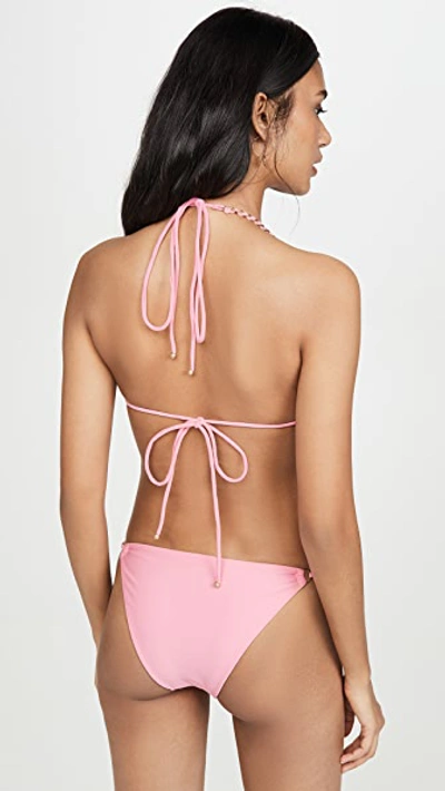 Shop Jonathan Simkhai Chain Triangle Bikini Top In Cherry Blossom