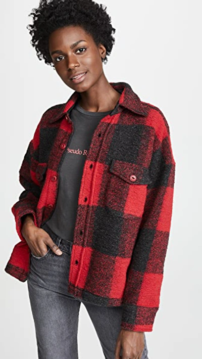 Shop Anine Bing Bobbi Jacket In Red