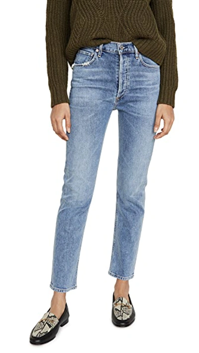 Shop Citizens Of Humanity Charlotte High Rise Straight Jeans In Taboo