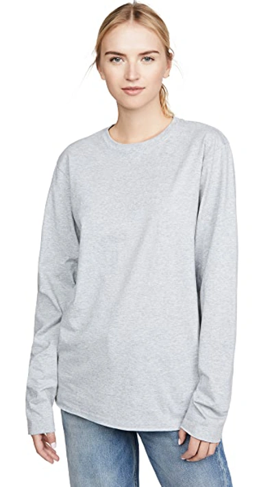 Shop Hanes X Karla Long Sleeve Tee In Heather Grey