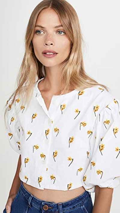 Shop Meadows Bouquet Shirt In Daffodil