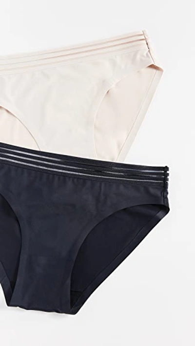 Shop Real Underwear Fusion Microfiber Hipster Panties 2 Pack In Black/slow