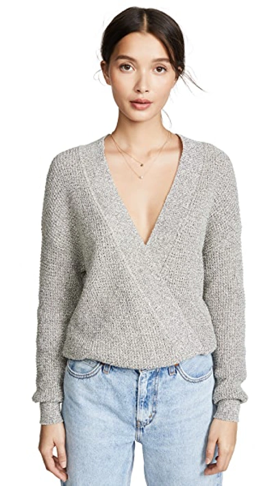 Shop Astr Stephanie Sweater In Heather Grey