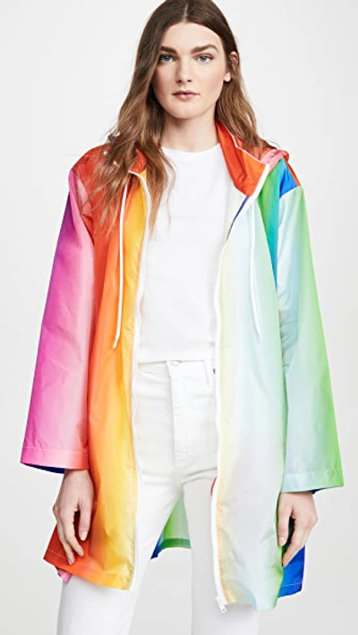 Shop Etre Cecile Rainbow Rain Coat In Multi