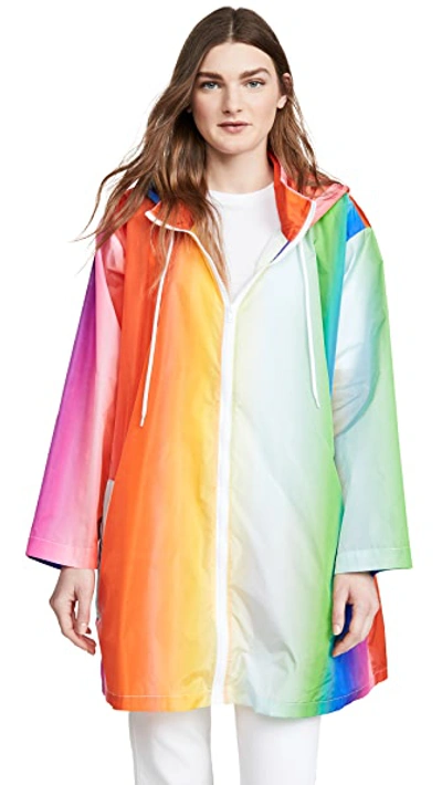 Shop Etre Cecile Rainbow Rain Coat In Multi