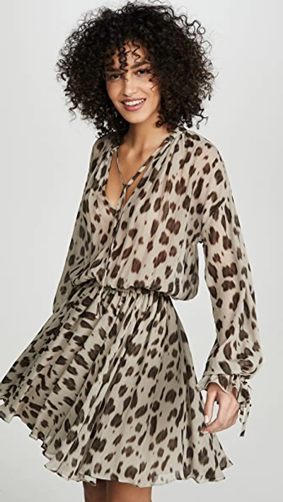 Shop Anine Bing Elliana Dress In Leopard