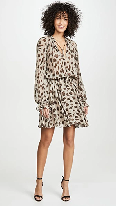 Shop Anine Bing Elliana Dress In Leopard