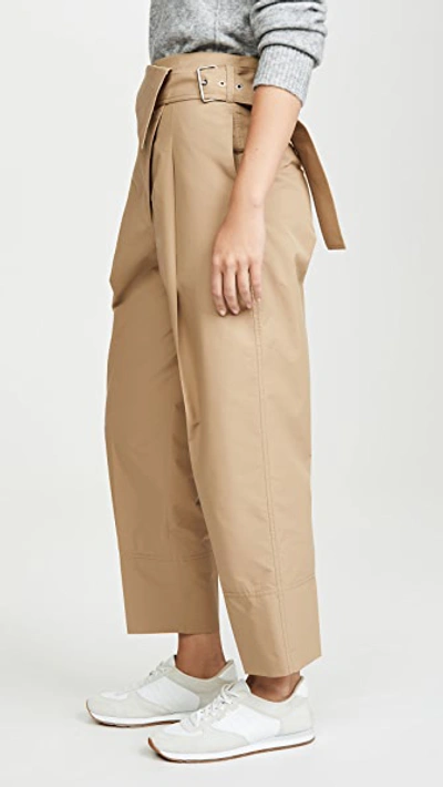 Shop 3.1 Phillip Lim / フィリップ リム Belted Overlap Trousers In Umber Tan