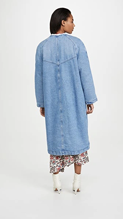 Shop Isabel Marant Kaleia Coat In Blue