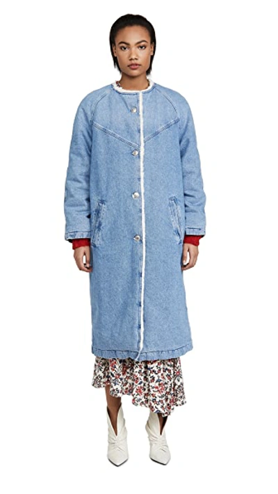 Shop Isabel Marant Kaleia Coat In Blue