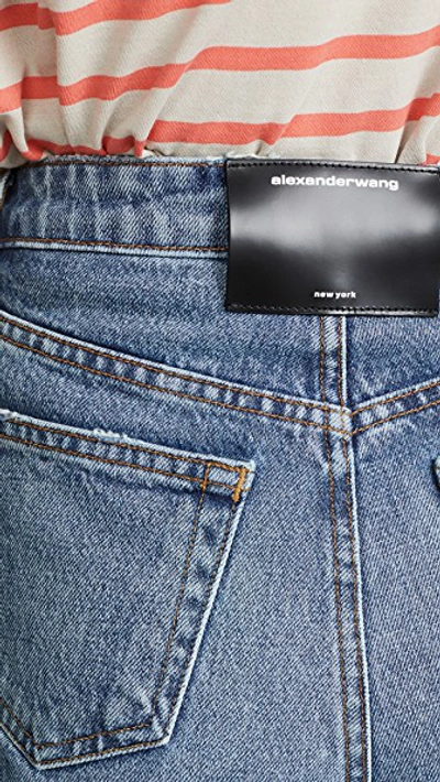 Shop Alexander Wang Bite Shorts In Light Indigo Aged