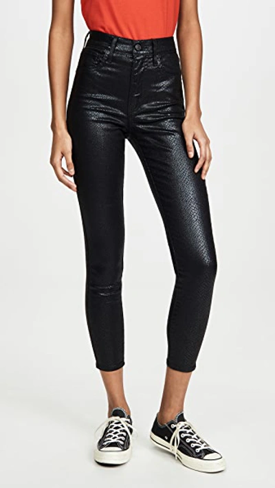 Levi's Mile High Ankle Skinny Jeans In Black Serpent Foil | ModeSens