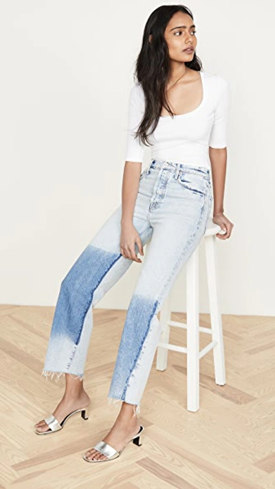 Shop Mother The Rambler Ankle Fray Jeans In Win Some Lose Some