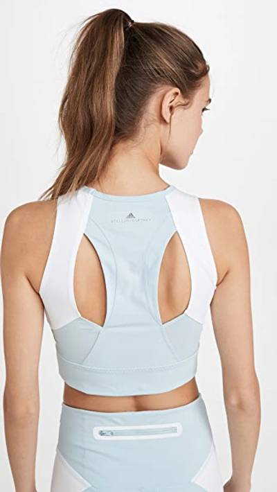 Shop Adidas By Stella Mccartney Run Crop H.r. In Blue/white