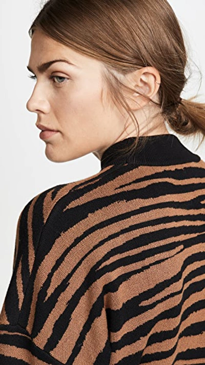 Shop Wayf Vincent Intarsia Sweater In Tiger Stripe