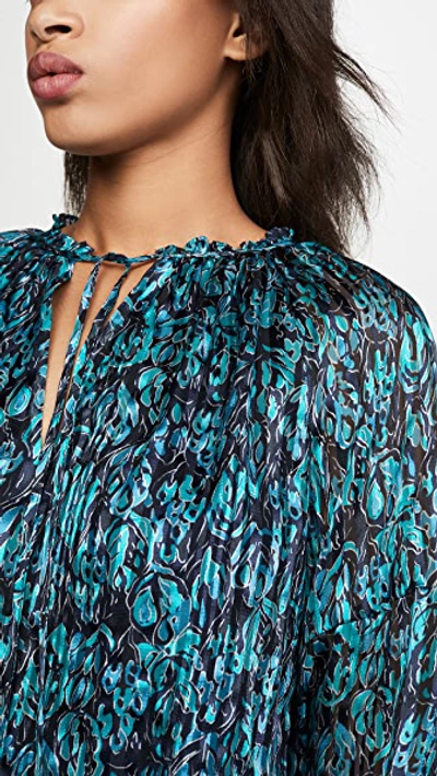 Shop Ramy Brook Luanne Blouse In Teal Combo