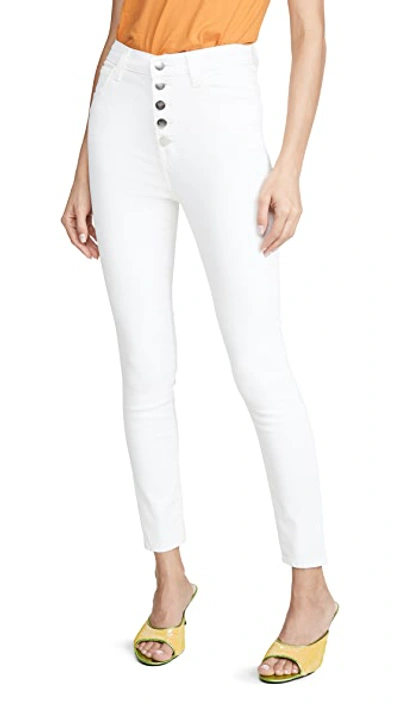 Shop J Brand Lillie High Rise Crop Skinny Jeans In Coated Bubble