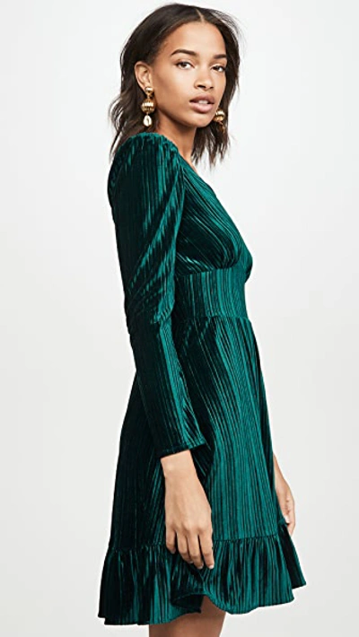 Shop Shoshanna Laine Dress In Emerald