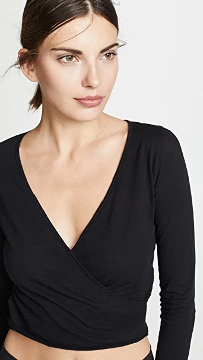 Shop Live The Process Wrap Top In Black
