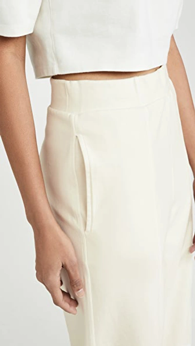 Shop Stateside Ponte Cropped Wide Leg Pants In Cream