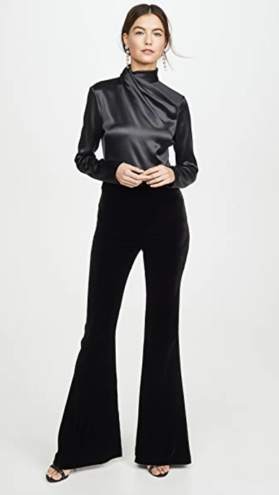 Shop Brandon Maxwell Classic Flare Pants In Black