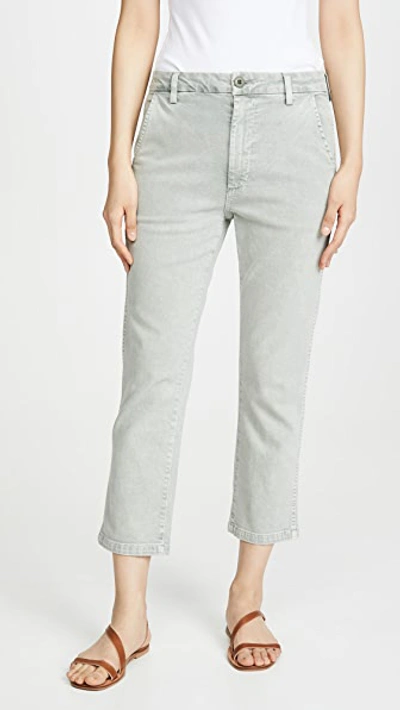Shop Amo Easy Relaxed Crop Straight Trousers In Surplus Acid Wash