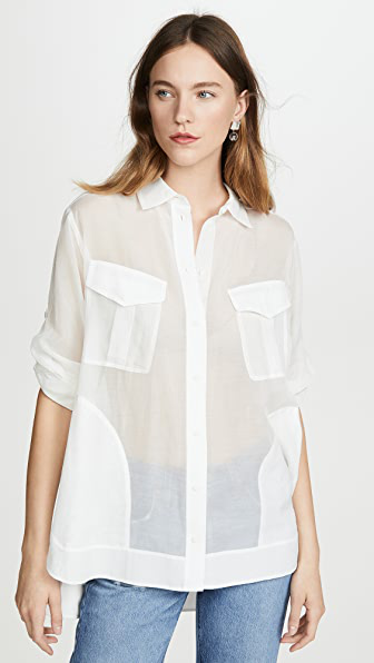 sheer tunic shirt
