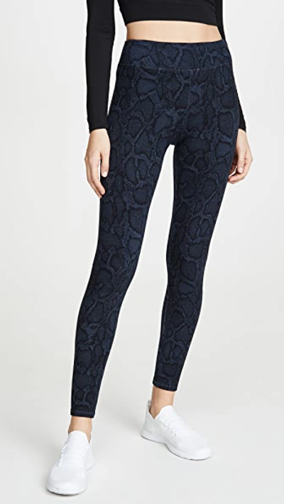 Shop Sundry Python Yoga Pants In Navy