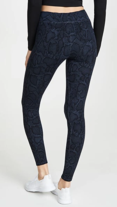 Shop Sundry Python Yoga Pants In Navy