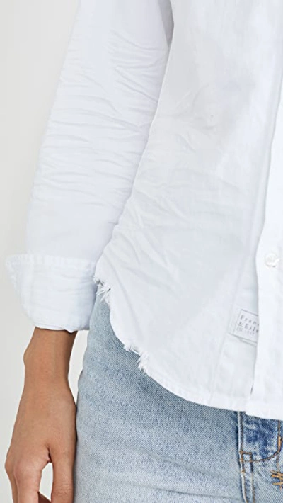 Frank & Eileen Eileen Long-sleeve Button-front Cotton Shirt In White Denim