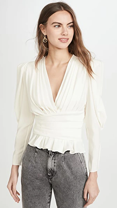 Shop Iro Charlos Blouse In Ecru