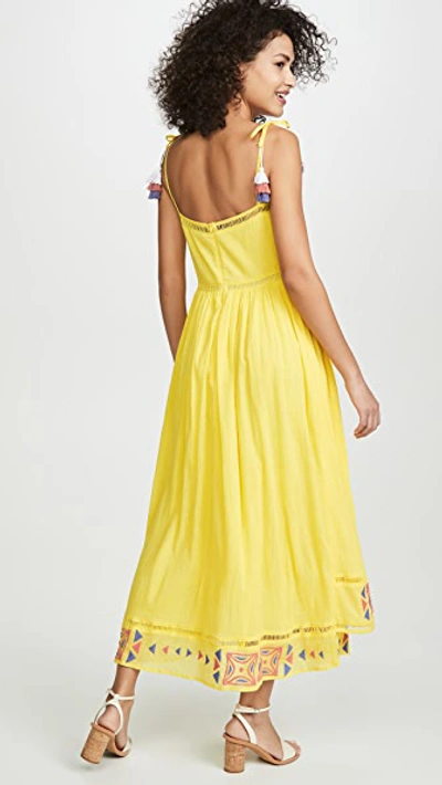 Shop Place Nationale La Voilier Layered Maxi Sundress In Yellow With Red & Blue