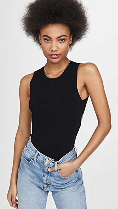 Shop Autumn Cashmere Open Back Muscle Tee In Black