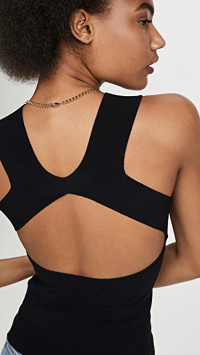 Shop Autumn Cashmere Open Back Muscle Tee In Black