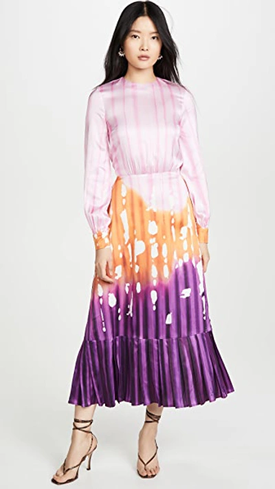 Shop Stella Jean Cady Iris Dress In Purple