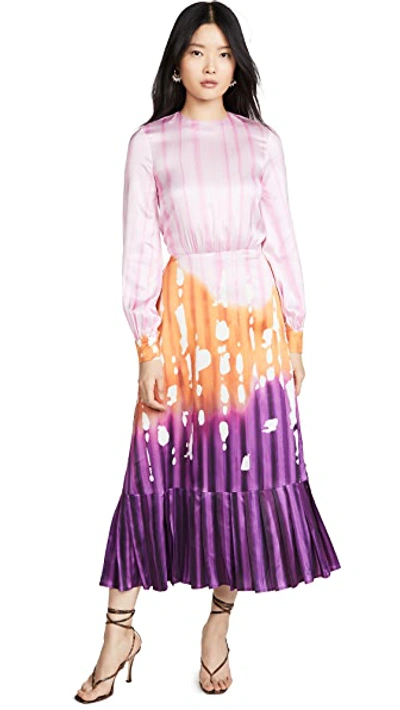 Shop Stella Jean Cady Iris Dress In Purple