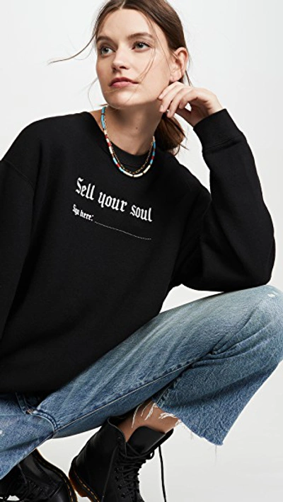 Shop R13 Sell Your Soul Sweatshirt In Black