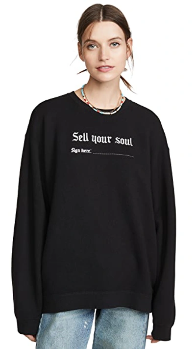 Shop R13 Sell Your Soul Sweatshirt In Black