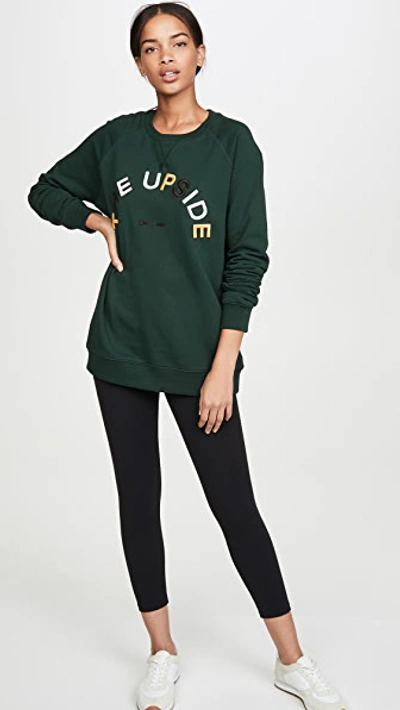 Shop The Upside Horsehoe Sid Crew Sweatshirt In Green