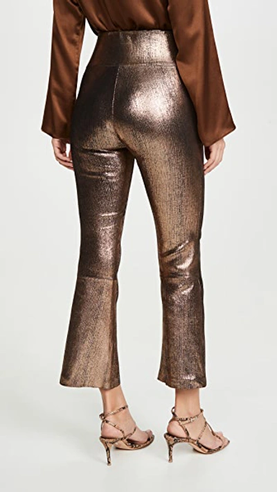 Shop Sprwmn High Waist Crop Flare Leggings In Copper