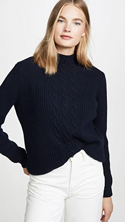 Shop Apc Pull Nico Sweater In Dark Navy