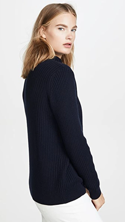 Shop Apc Pull Nico Sweater In Dark Navy