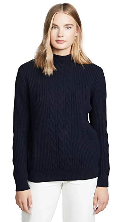 Shop Apc Pull Nico Sweater In Dark Navy