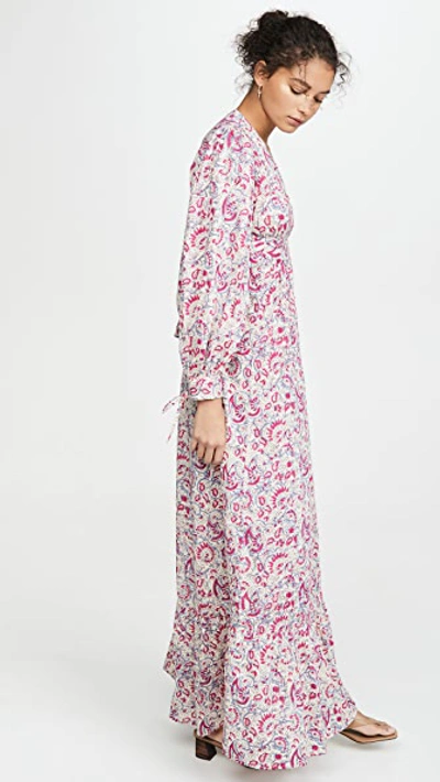 Shop Antik Batik Cherie Long Dress In Cream